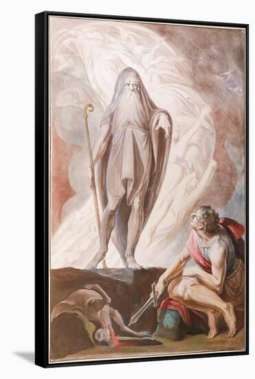 Teiresias Foretells the Future to Odysseus-Henry Fuseli-Framed Stretched Canvas
