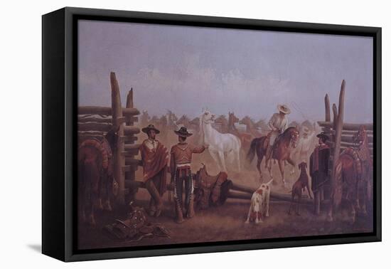 Tejano Ranchers, 1877-James Walker-Framed Stretched Canvas