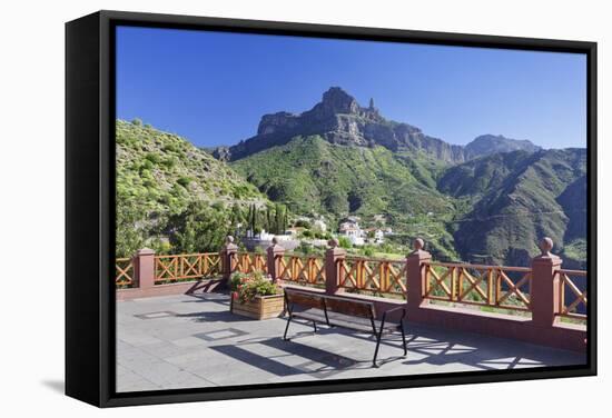 Tejeda and Roque Nublo, Gran Canaria, Canary Islands, Spain, Europe-Markus Lange-Framed Stretched Canvas