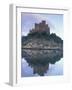 Tejo Castelo de Almourol Reflected in Tagus River, Portugal-Merrill Images-Framed Photographic Print