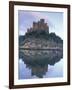 Tejo Castelo de Almourol Reflected in Tagus River, Portugal-Merrill Images-Framed Photographic Print