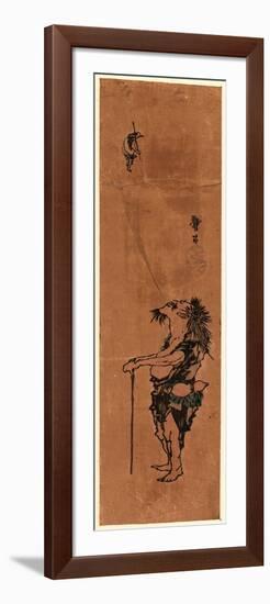 Tekkai Zu, the Chinese Sage Tieguai. [Between 1830 and 1844], 1 Print : Woodcut, Color ; 34 X 7.5-Katsushika II Taito-Framed Giclee Print