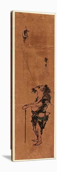 Tekkai Zu, the Chinese Sage Tieguai. [Between 1830 and 1844], 1 Print : Woodcut, Color ; 34 X 7.5-Katsushika II Taito-Stretched Canvas