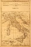 Antique Map Of Italy-Tektite-Framed Art Print