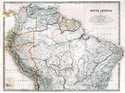 Old Map Of Northern South America