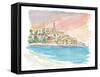 Tel Aviv Jaffa View of Old Town And Sea-M. Bleichner-Framed Stretched Canvas