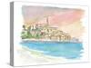 Tel Aviv Jaffa View of Old Town And Sea-M. Bleichner-Stretched Canvas