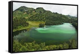 Telaga Warna (Colorful Lake), Dieng Plateau, Java, Indonesia, Southeast Asia, Asia-Jochen Schlenker-Framed Stretched Canvas