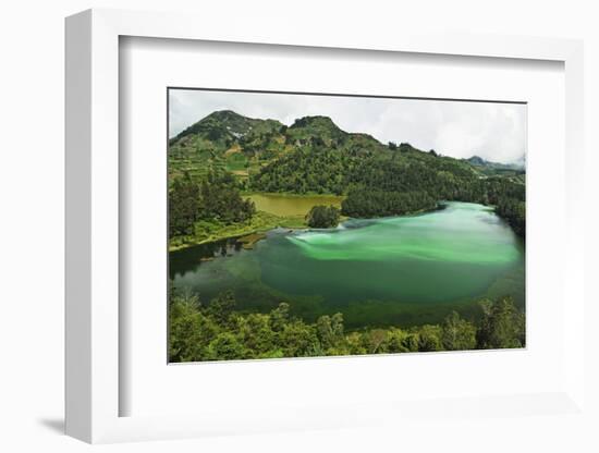 Telaga Warna (Colorful Lake), Dieng Plateau, Java, Indonesia, Southeast Asia, Asia-Jochen Schlenker-Framed Photographic Print