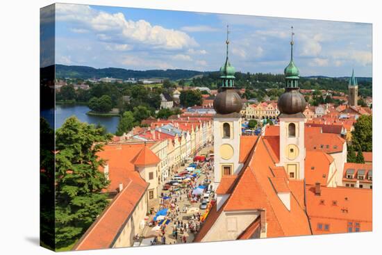 Telc, View on Old Town (A Unesco World Heritage Site), Czech Republic-Zechal-Stretched Canvas
