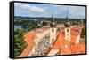 Telc, View on Old Town (A Unesco World Heritage Site), Czech Republic-Zechal-Framed Stretched Canvas