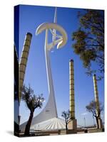 Telecommunications Tower by Architect Santiago Calatrava, Montjuic, Barcelona; Catalonia, Spain-Carlos Sanchez Pereyra-Stretched Canvas