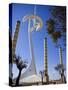 Telecommunications Tower by Architect Santiago Calatrava, Montjuic, Barcelona; Catalonia, Spain-Carlos Sanchez Pereyra-Stretched Canvas