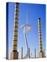 Telecommunications Tower by Architect Santiago Calatrava, Montjuic, Barcelona; Catalonia, Spain-Carlos Sanchez Pereyra-Stretched Canvas