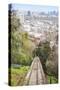 Teleferico Cable Car Ascending Hill at Parque Metropolitano De Santiago-Kimberly Walker-Stretched Canvas