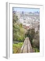 Teleferico Cable Car Ascending Hill at Parque Metropolitano De Santiago-Kimberly Walker-Framed Photographic Print