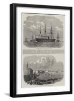 Telegraph Cable Between Malta and Alexandria-null-Framed Premium Giclee Print