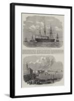 Telegraph Cable Between Malta and Alexandria-null-Framed Giclee Print