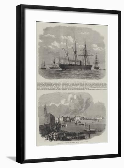 Telegraph Cable Between Malta and Alexandria-null-Framed Giclee Print