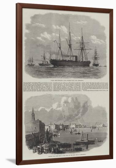 Telegraph Cable Between Malta and Alexandria-null-Framed Giclee Print