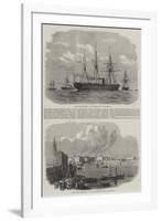 Telegraph Cable Between Malta and Alexandria-null-Framed Giclee Print