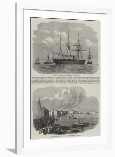 Telegraph Cable Between Malta and Alexandria-null-Framed Giclee Print