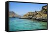 Telegraph Island in the Khor Ash-Sham Fjord, Musandam, Oman, Middle East-Michael Runkel-Framed Stretched Canvas