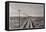 Telegraph Lines Running Alongside a Railway at a Remote Station in the Great Plains of America-null-Framed Stretched Canvas