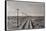 Telegraph Lines Running Alongside a Railway at a Remote Station in the Great Plains of America-null-Framed Stretched Canvas