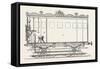 Telegraph Locomotives. Vertical Section of the Telegraph Wagon, 1855.-null-Framed Stretched Canvas