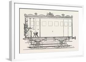 Telegraph Locomotives. Vertical Section of the Telegraph Wagon, 1855.-null-Framed Giclee Print