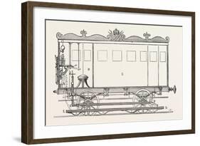 Telegraph Locomotives. Vertical Section of the Telegraph Wagon, 1855.-null-Framed Giclee Print