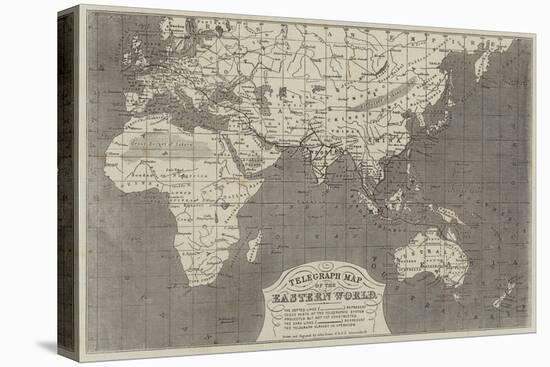 Telegraph Map of the Eastern World-John Dower-Stretched Canvas