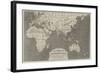 Telegraph Map of the Eastern World-John Dower-Framed Giclee Print