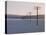 Telegraph Poles Along Bonneville Salt Flats at Sunset-Fritz Goro-Stretched Canvas