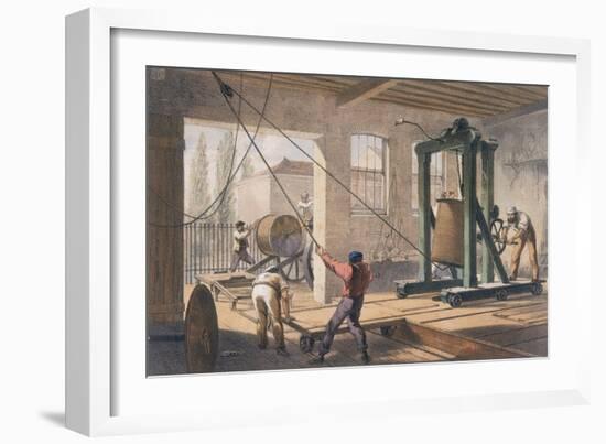 Telegraph Wire at the Greenwich Works, C1865-Robert Dudley-Framed Giclee Print