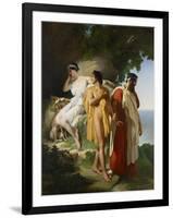 Telemachus and Eucharis, 1824-Raymond Quinsac Monvoisin-Framed Giclee Print