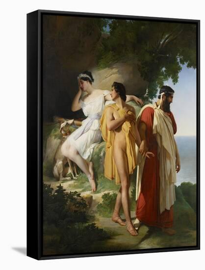 Telemachus and Eucharis, 1824-Raymond Quinsac Monvoisin-Framed Stretched Canvas
