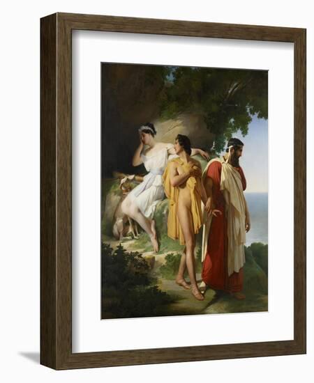 Telemachus and Eucharis, 1824-Raymond Quinsac Monvoisin-Framed Giclee Print