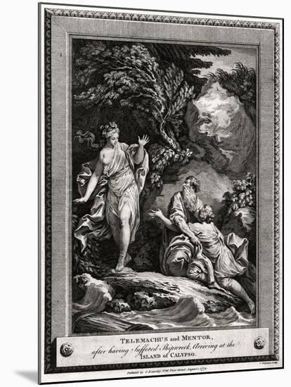 Telemachus and Mentor, after Having Suffered a Shipwreck, Arrive at the Island of Calypso, 1774-Charles Grignion-Mounted Giclee Print