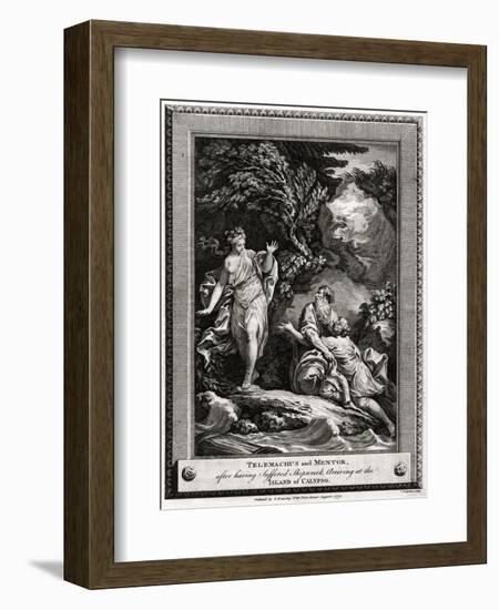 Telemachus and Mentor, after Having Suffered a Shipwreck, Arrive at the Island of Calypso, 1774-Charles Grignion-Framed Giclee Print