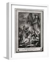 Telemachus and Mentor at the Altar, Preparing to Be Sacrificed to the Manes of Anchises, 1774-W Walker-Framed Giclee Print