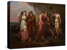Telemachus and the Nymphs of Calypso, 1782-Angelica Kauffmann-Stretched Canvas