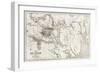 Telemark Old Map, Norway-marzolino-Framed Art Print