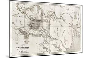 Telemark Old Map, Norway-marzolino-Mounted Premium Giclee Print