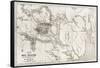 Telemark Old Map, Norway-marzolino-Framed Stretched Canvas