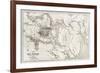 Telemark Old Map, Norway-marzolino-Framed Art Print