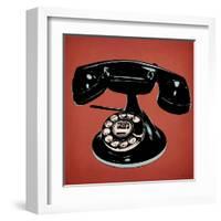 Telephone 2 v3-Tina Carlson-Framed Art Print