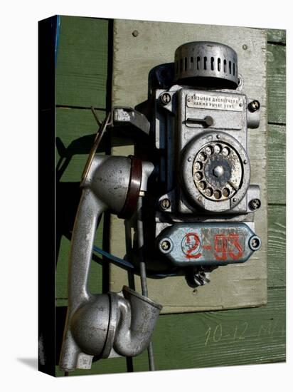 Telephone, Barentsburg, Spitsbergen, Svalbard, Norway, Scandinavia, Europe-Milse Thorsten-Stretched Canvas