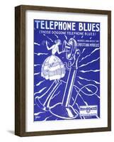 Telephone Blues Sheet Music, USA, 1920-null-Framed Giclee Print